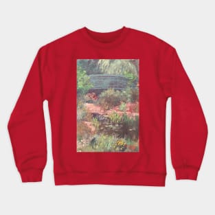 Water Under The Bridge Oil Painting Crewneck Sweatshirt